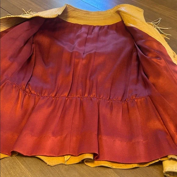 Embroidered Fringe Leather Jacket with beautiful bead work - Picture 8 of 13